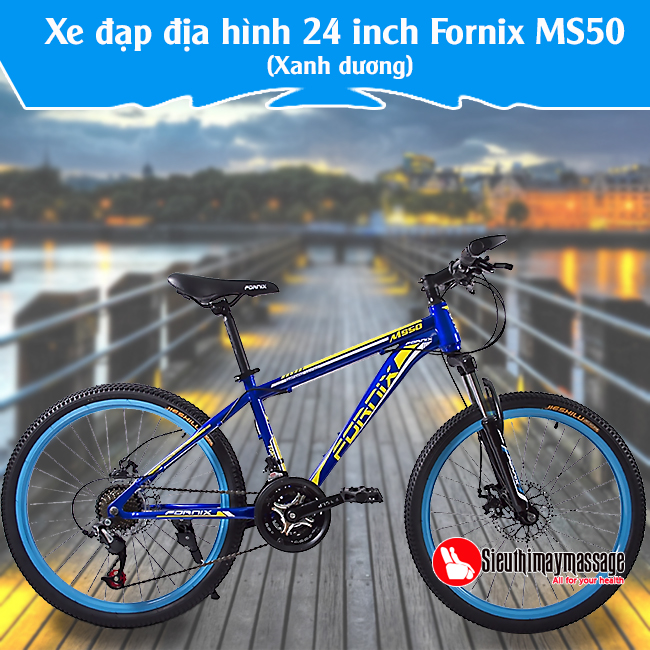 Xe đạp thể thao 24 inch Fornix MS50 (Xanh dương) - SIÊU THỊ MÁY MASSAGE