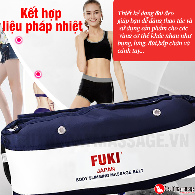 May massage bung FUKI FK 90 dong cao cap 7 - Máy massage bụng FUKI Nhật Bản FK90 (xanh đen) - New 2020