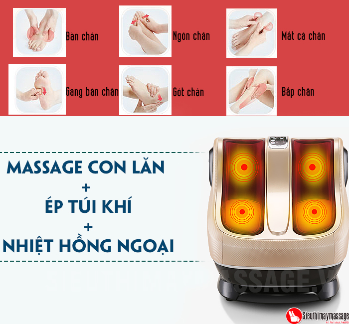 may massage chan va bap chan Fuki 3 D Foot massager FK 900 7 - Máy mát xa chân và bắp chân Fuki 3D Foot massager FK-900