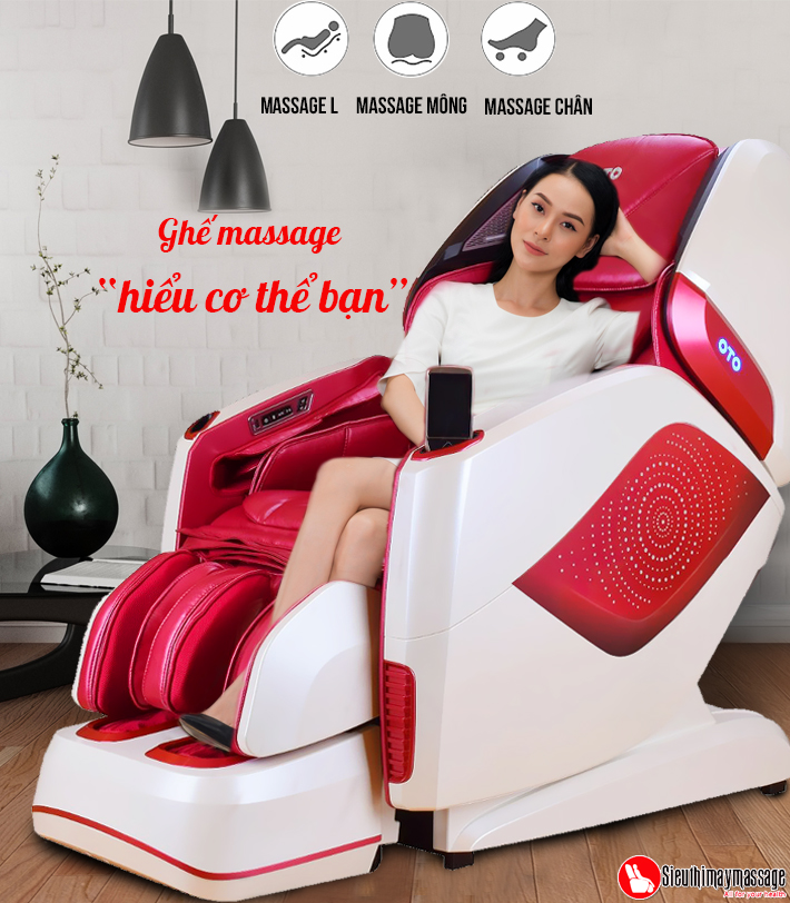 ghe massage toan than oto pe 09 kim cuong hong 4 - Ghế massage toàn thân OTO Prestige Swarovski PE-09 (Red - đính hạt pha lê)