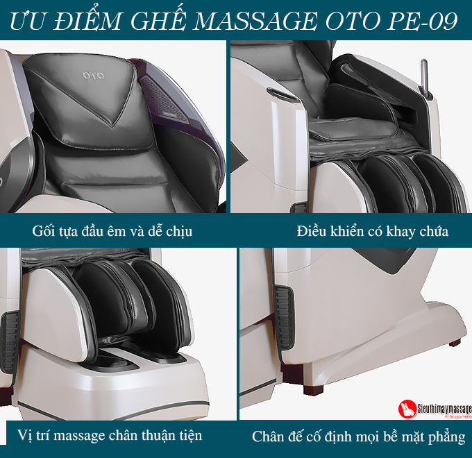 ghe massage toan than oto pe 09 xam 8 - Ghế massage toàn thân OTO Prestige PE-09 (màu xám)
