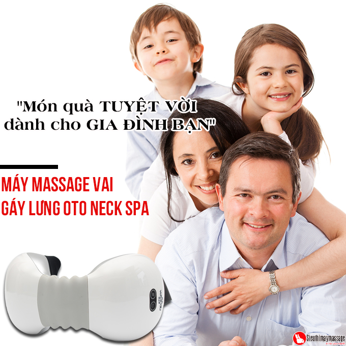 may massage co vai gay lung OTO Neck Spa white 5 - Máy massage cổ OTO Neck Spa NA-99 (màu trắng)