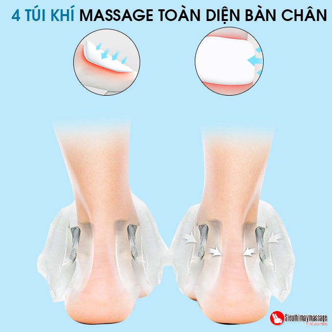 may massage chan OTO QS 88 mau xam 6 - Máy massage chân QSeat OTO QS-88 (màu xám)