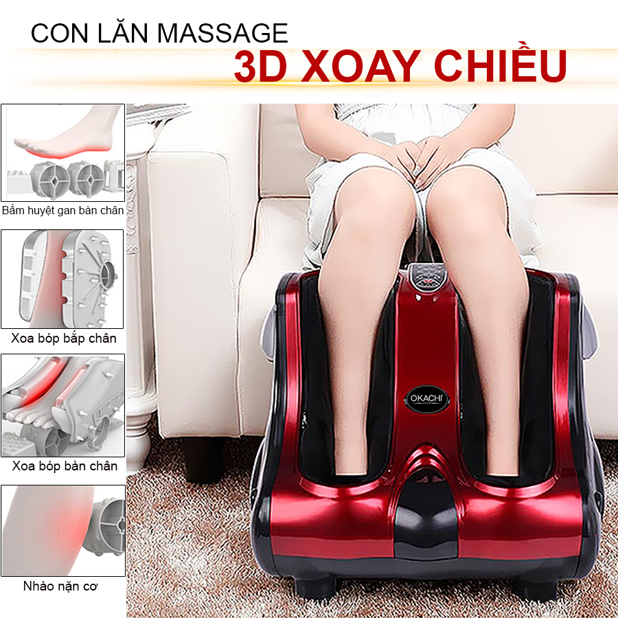 may massage chan okachi jp 810 10 - Máy massage chân hồng ngoại 3D OKACHI JP- 810 (4 motor)