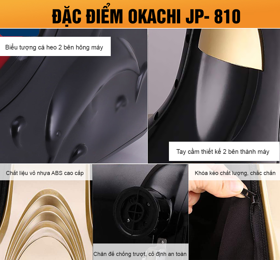 may massage chan okachi jp 810 gold 3 - Máy massage chân hồng ngoại 3D OKACHI JP- 810 (màu Gold)