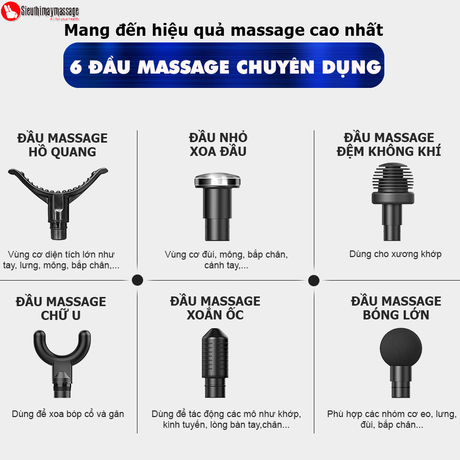 sung massage toan than OKACHI LUXURY JP i5 Pro 12 - Súng massage toàn thân OKACHI LUXURY JP-i5 Pro (Viền đen)