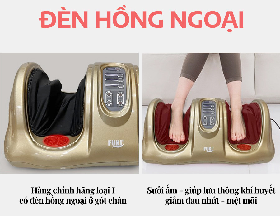 may massage chan fuki fk 6811 mau vang 11 - Máy massage chân hồng ngoại Fuki Nhật Bản FK-6811 (màu vàng)