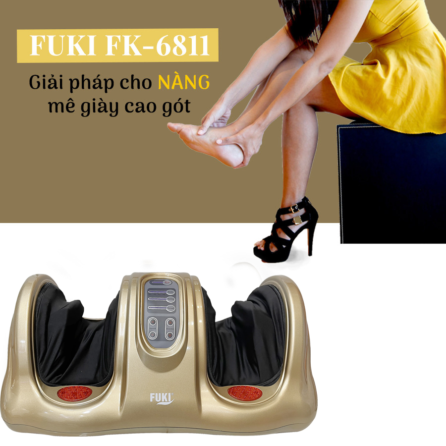 may massage chan fuki fk 6811 mau vang 14 - Máy massage chân hồng ngoại Fuki Nhật Bản FK-6811 (màu vàng)