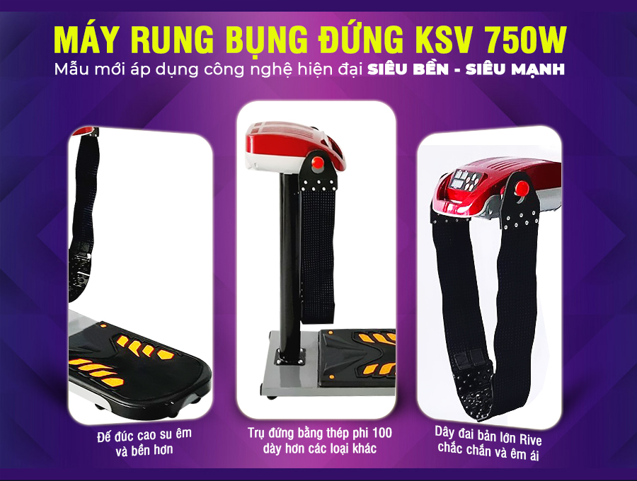 may rung bung dung KSV 750 W tuy chinh toc do 8 - Máy rung bụng đứng KSV 750W tuỳ chỉnh cấp độ