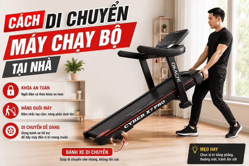 C&aacute;ch di chuyển m&aacute;y chạy bộ tại nh&agrave; an to&agrave;n v&agrave; tối ưu c&ocirc;ng sức