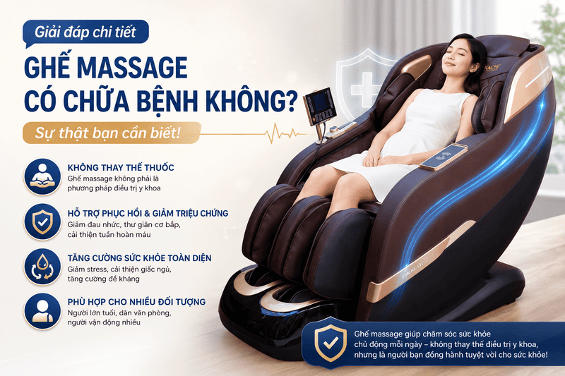 Giải đ&aacute;p chi tiết ghế massage c&oacute; chữa bệnh kh&ocirc;ng